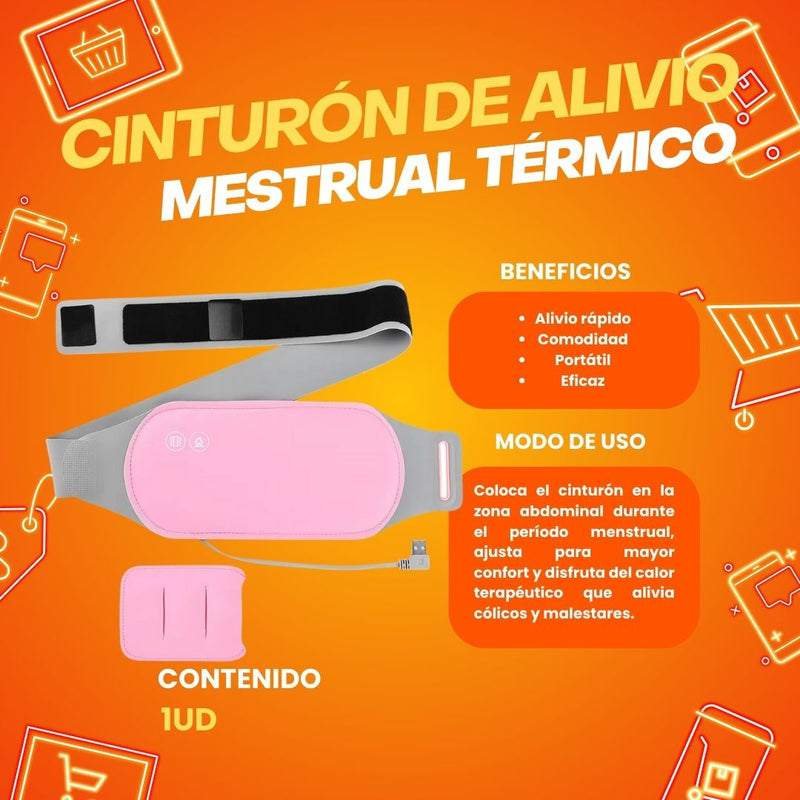 Cinturón Térmico de Alivio Menstrual - Calor Instantáneo para Cólicos