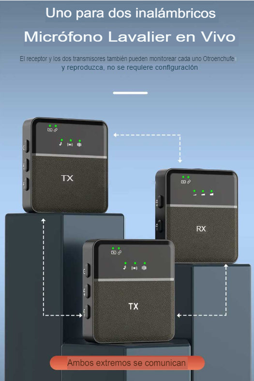 Micrófono Dual de Solapa Profesional - Audio Cristalino para Entrevistas y Videos