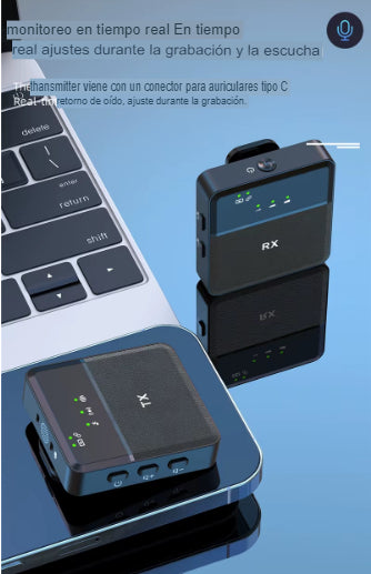 Micrófono Dual de Solapa Profesional - Audio Cristalino para Entrevistas y Videos