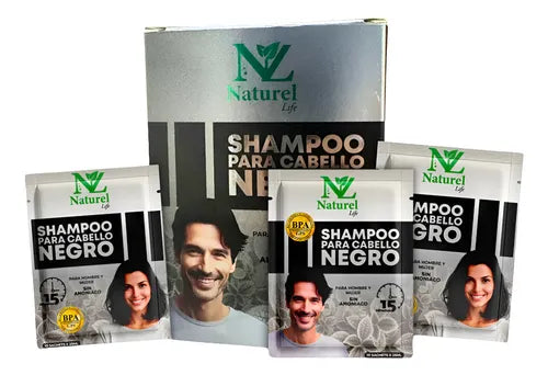 Shampoo Naturel Negro - Cabello Oscuro Radiante y Saludable