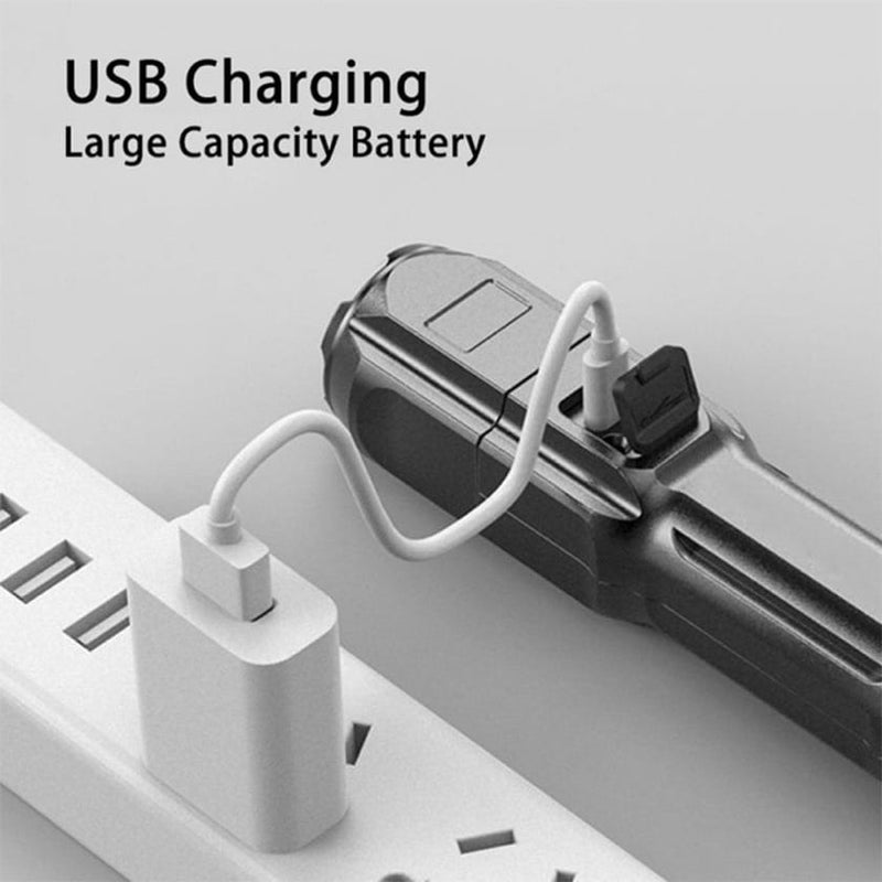 Linterna Táctica LED Recargable - Alta Potencia 5 Modos | Profesional