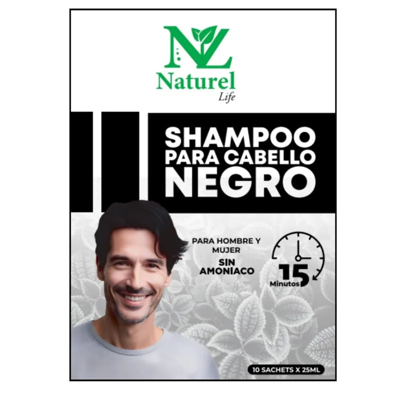 Shampoo Naturel Negro - Cabello Oscuro Radiante y Saludable
